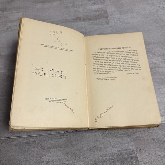 Lippincott's Farm Manuals Productive Swine Husbandry G. E.‎ Day 1913 Pigs Book - Picture 4 of 16